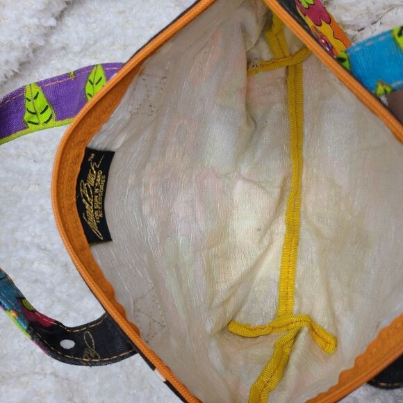 Laurel Burch Rainbow Bright Color Flower Tote - Picture 3 of 5